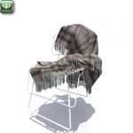 Chair with plaid
