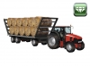 Tractor with bale trailer