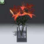 Vase with lilies